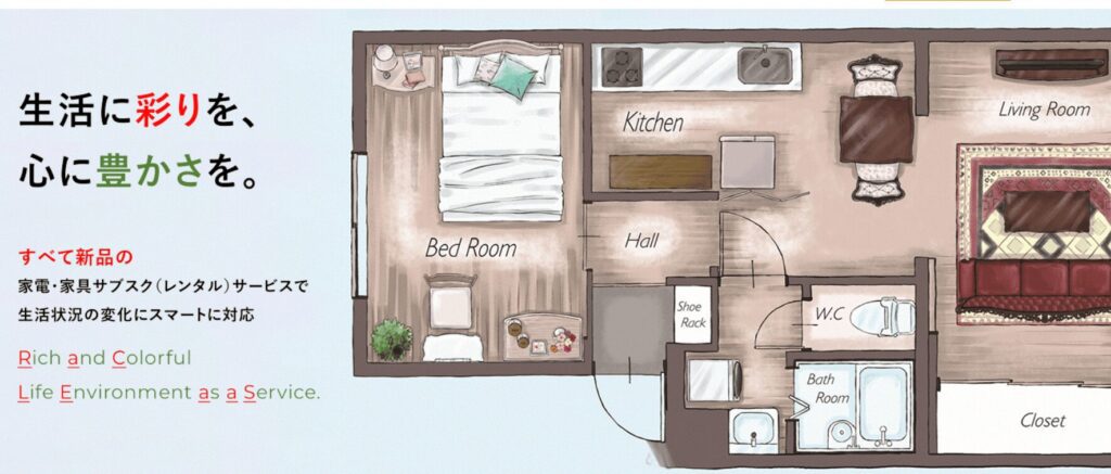 HPの画像 マンションの部屋のパース